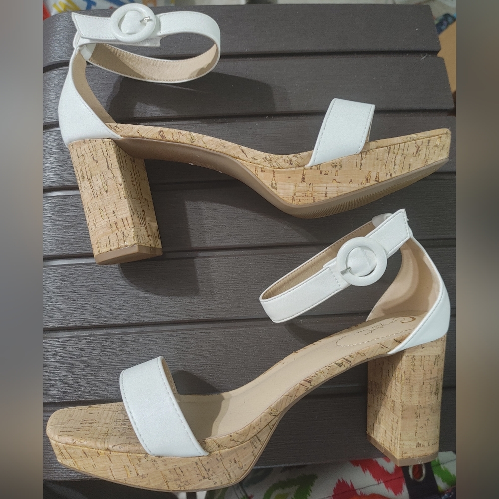 White Heeled Sandals